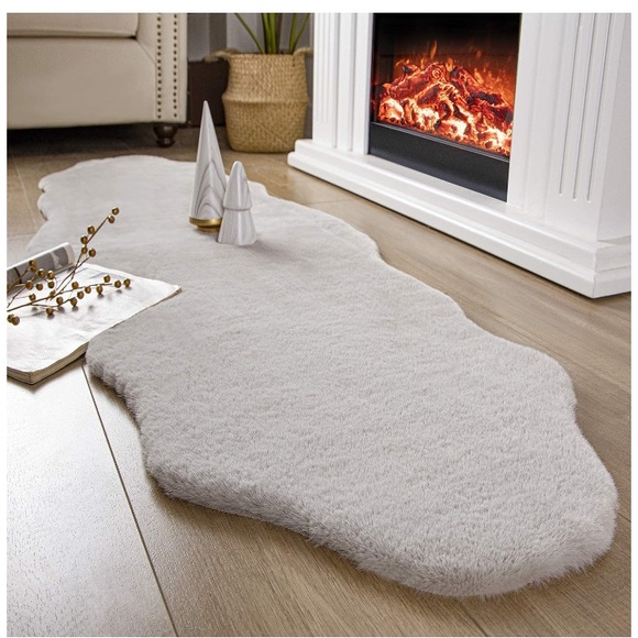 Other - Ultra Soft Faux Rabbit Fur Chair Cover Area Rugs